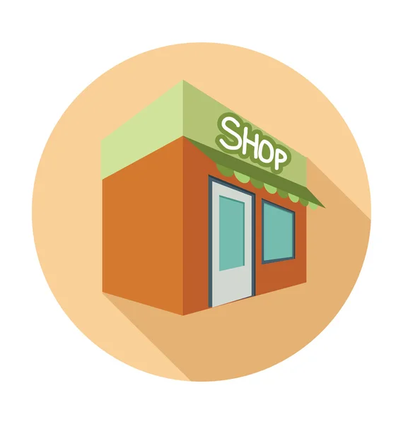 Tienda Ilustración vectorial coloreada — Vector de stock