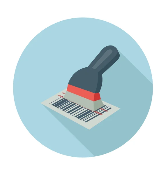 Barcode Scanner Colored Vector Illustration — Stock Vector