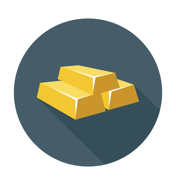 Illustration vectorielle de couleur d'ingot d'or — Image vectorielle