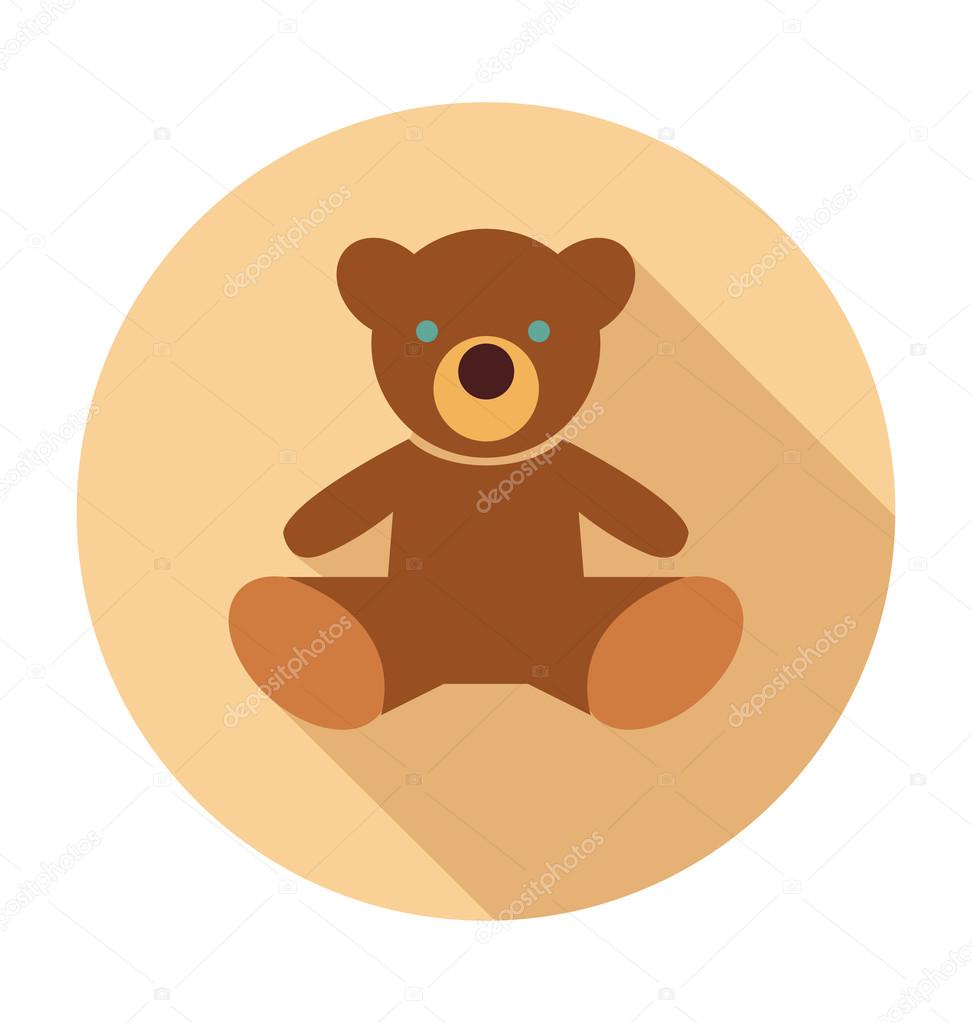 Teddy Bear Colored Vector Illustration