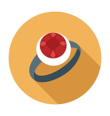 Elmas yüzük renkli vektör çizim