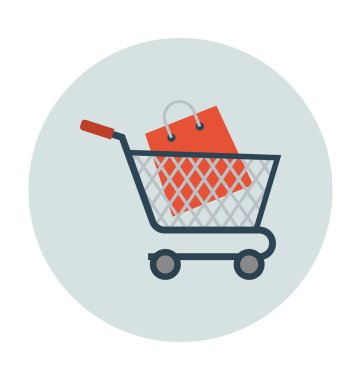 Shopping Cart Colored Vector Illustration clipart