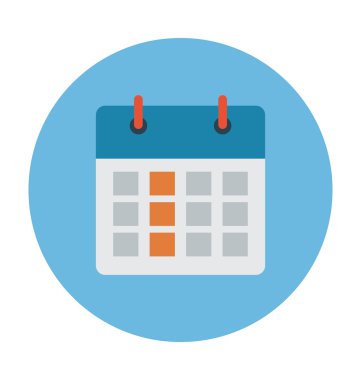 Renkli vektör çizim takvimi