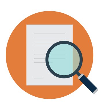 Arama belge vektör çizim renkli