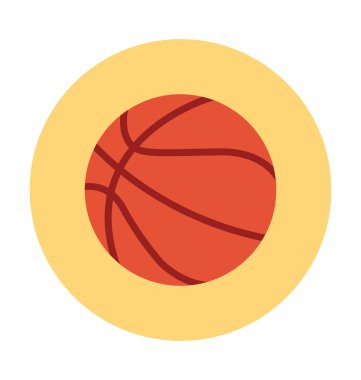 Basketbol renkli vektör simgesi