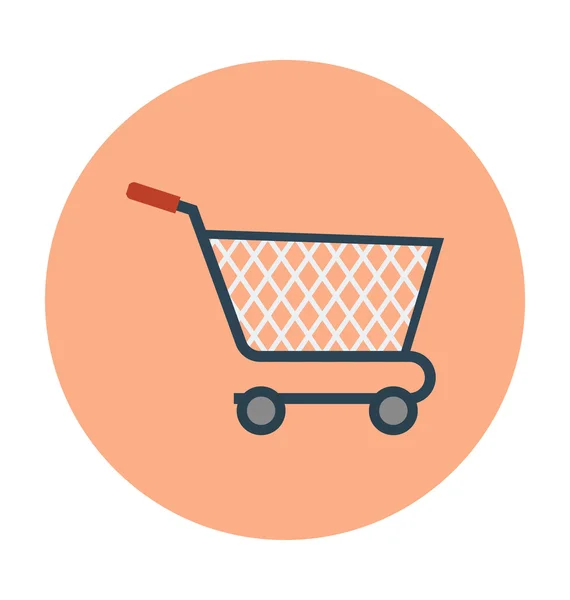 Carrito de compras Ilustración vectorial coloreada — Vector de stock