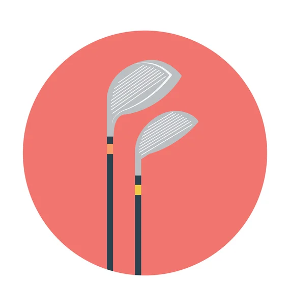 Golf stokken gekleurde Vector Icon — Stockvector