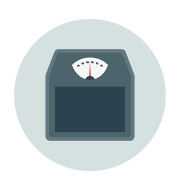 Ağırlık ölçek renkli vektör simgesi