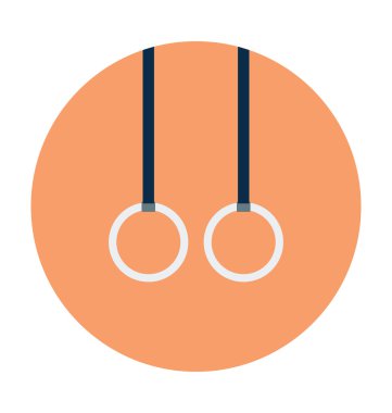 Jimnastik yüzük renkli vektör simgesi