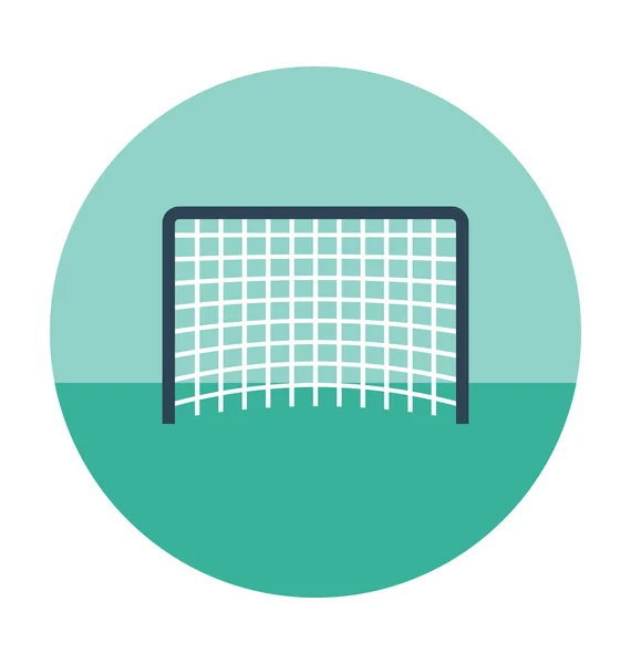 Voetbal netto gekleurde Vector Icon — Stockvector