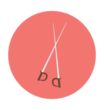 Swords Colored Vector Icon clipart