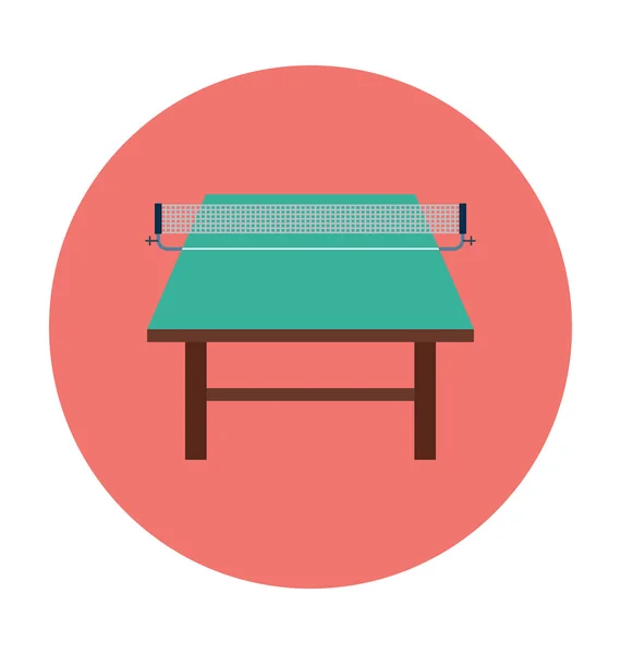 Icône vectorielle colorée de table de tennis — Image vectorielle