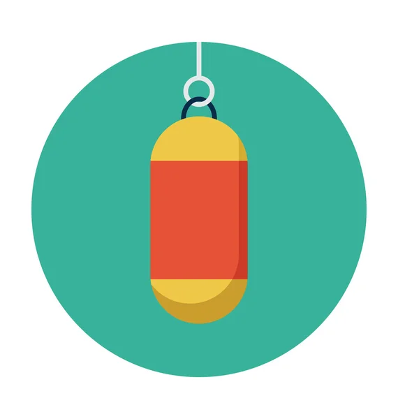 Punch Bag Colored Vector Icon — Stock Vector