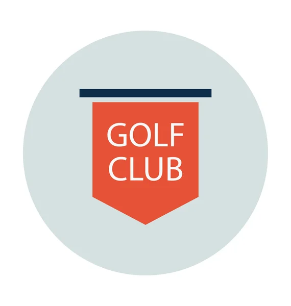 Club de golf coloreado Vector icono — Archivo Imágenes Vectoriales