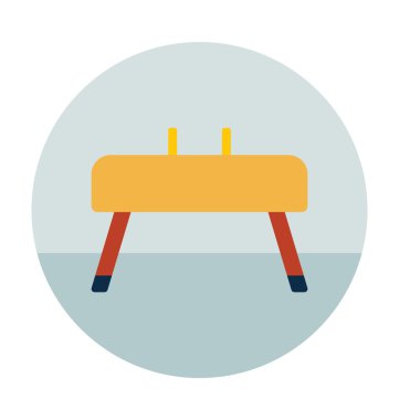 Kulplu beygir renkli vektör simgesi