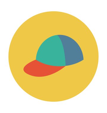 Spor kap renkli vektör simgesi