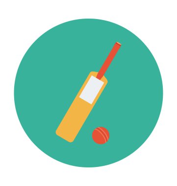 Kriket renkli vektör simgesi