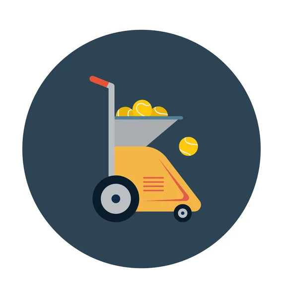 Golf Trolley gekleurde Vector Icon — Stockvector