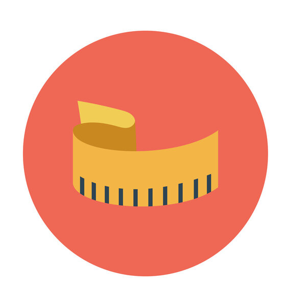 Measuring Tape Colored Vector Icon