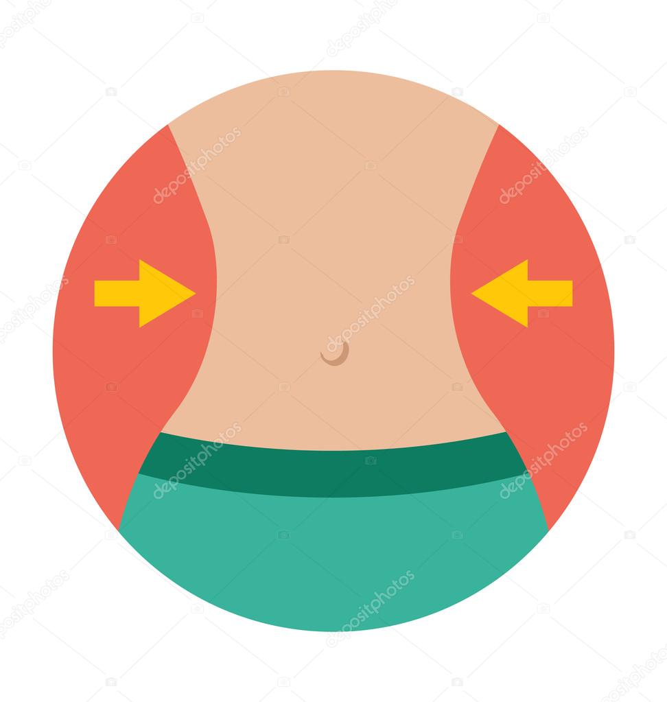 Waistline Colored Vector Icon