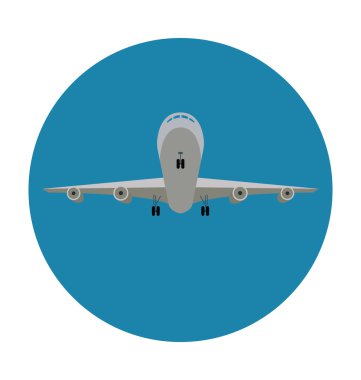 Uçak renkli vektör simgesi