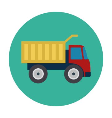 Kamyon renkli vektör simgesi