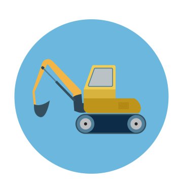 İnşaat vinç renkli vektör simgesi