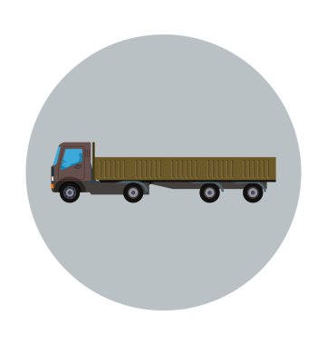 Lojistik kamyonu renkli vektör simgesi