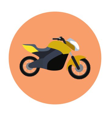 Motosiklet renkli vektör simgesi