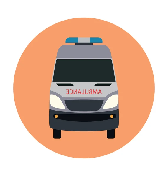 Ambulance Van Colored Vector Icon — Stock Vector