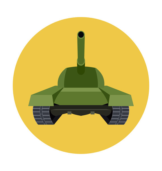 War Tank Colored Vector Icon