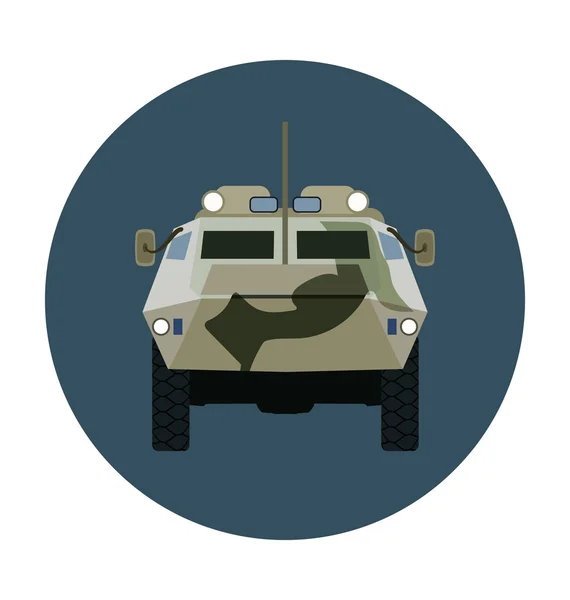 Icône vectorielle colorée de véhicule de guerre — Image vectorielle