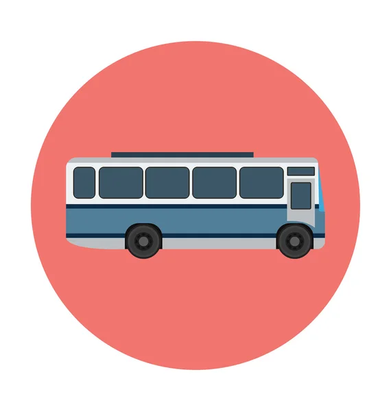 Ícone de vetor colorido de ônibus público — Vetor de Stock