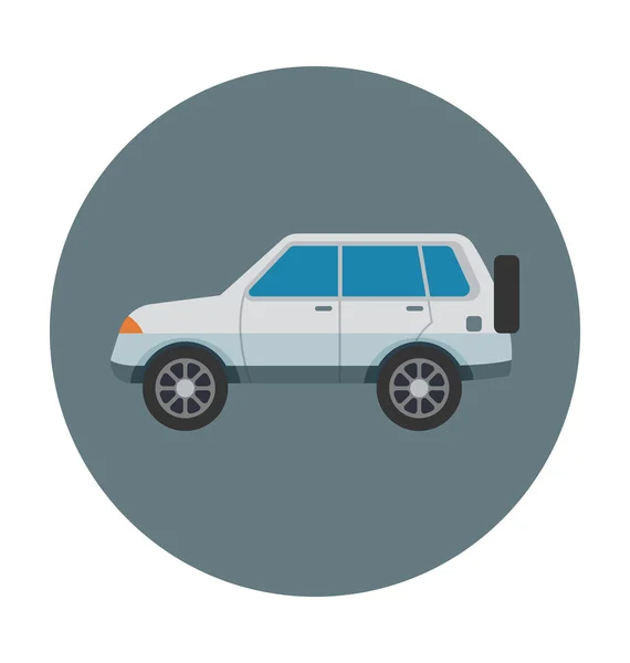 Jeep coloreado icono del vector — Vector de stock