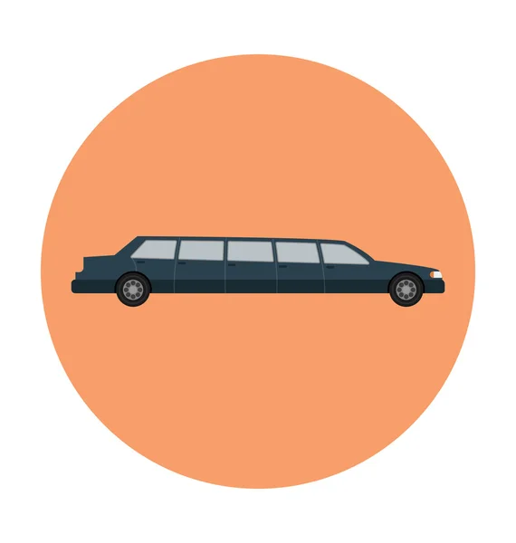 Limousine Colored Vector Icon — Stock Vector