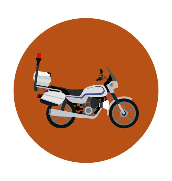 警察摩托车彩色的矢量图标 — 图库矢量图片