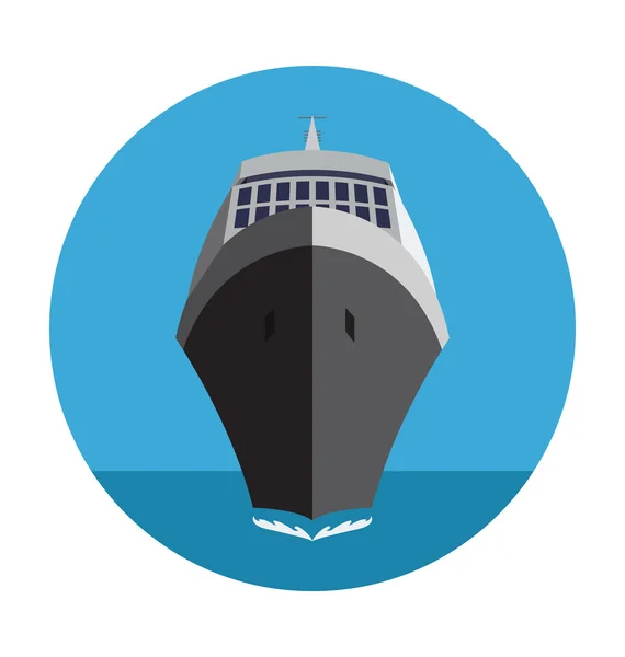 Ship Colored Vector Icon — Stock Vector