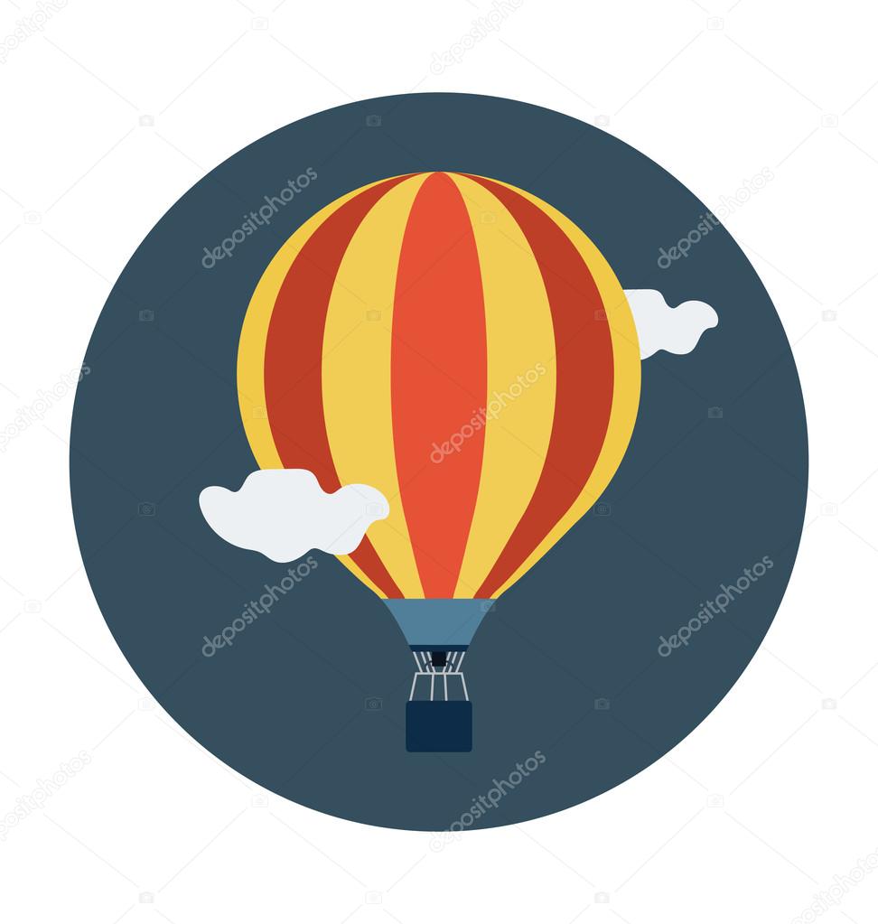 Air Balloon Colored Vector Icon