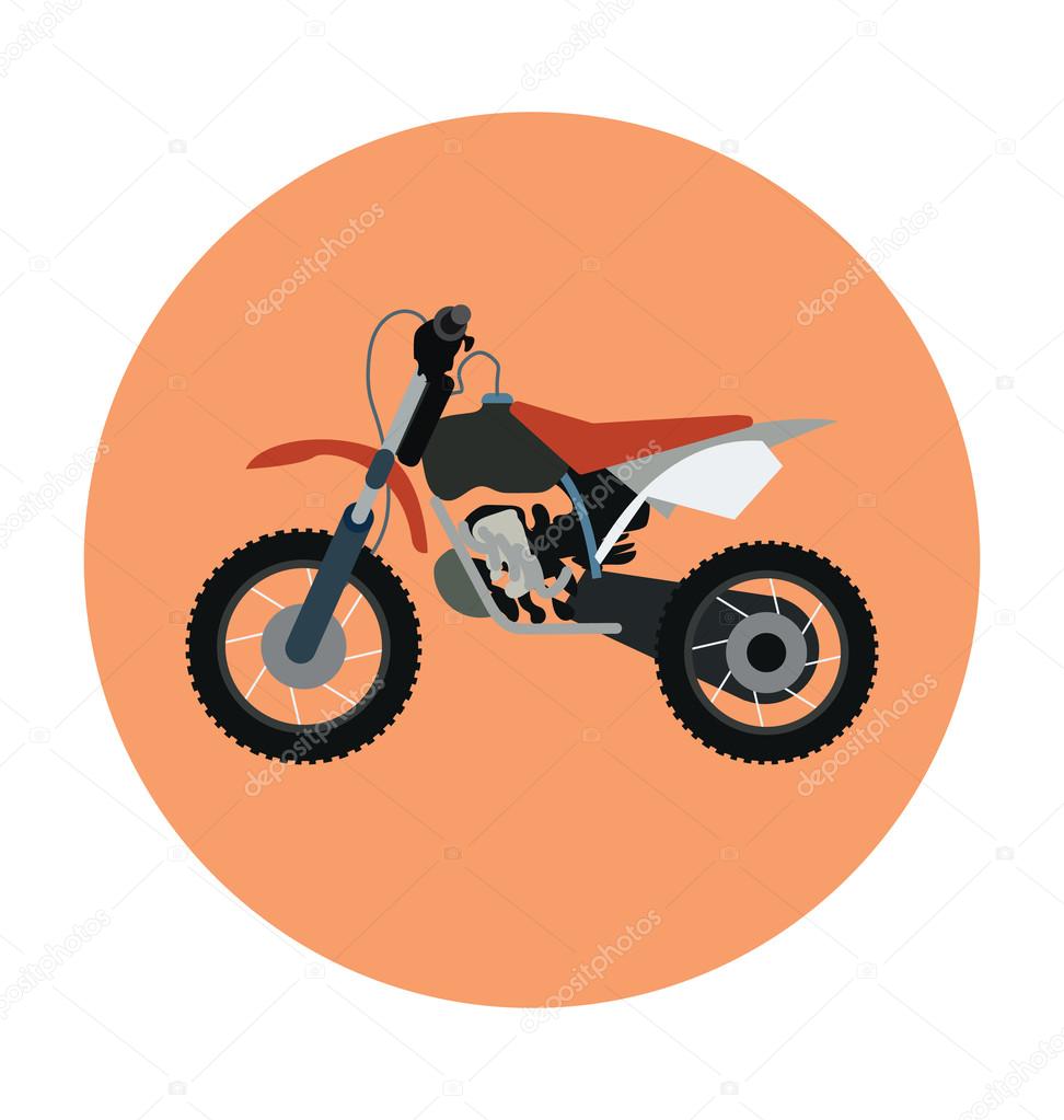 Motorbike Colored Vector Icon