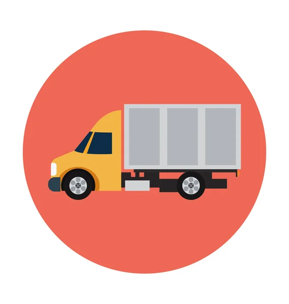 Logistics Truck Colored Vector Icon — Stock Vector