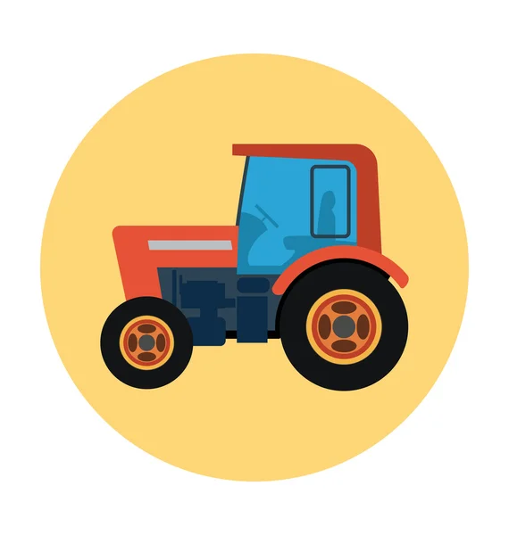 Tractor coloreado Vector icono — Vector de stock