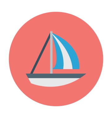 Yat renkli vektör simgesi