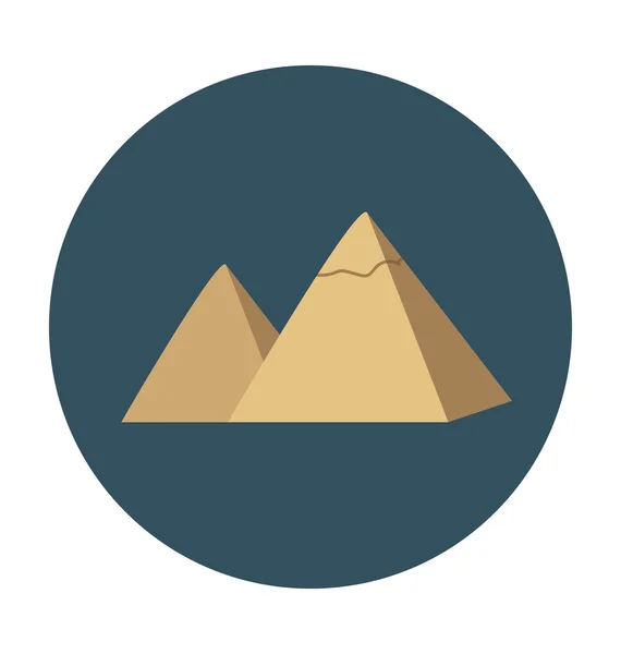 Mountains Colored Vector Icon — Stock Vector