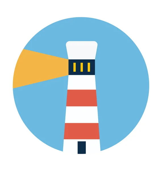 Light House Colored Vector Icon — Stock Vector