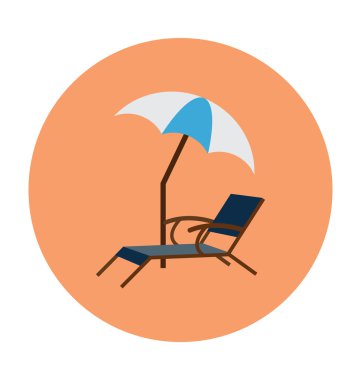 Renkli vektör simge güneşlenmek