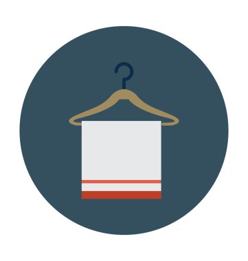 Havlu askısı renkli vektör simgesi