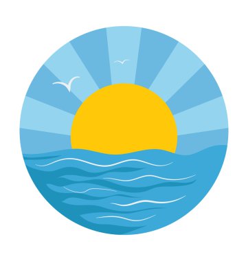 Sunrise renkli vektör simgesi