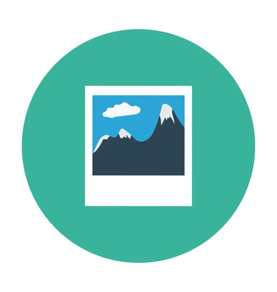 Landschap gekleurde Vector Icon — Stockvector