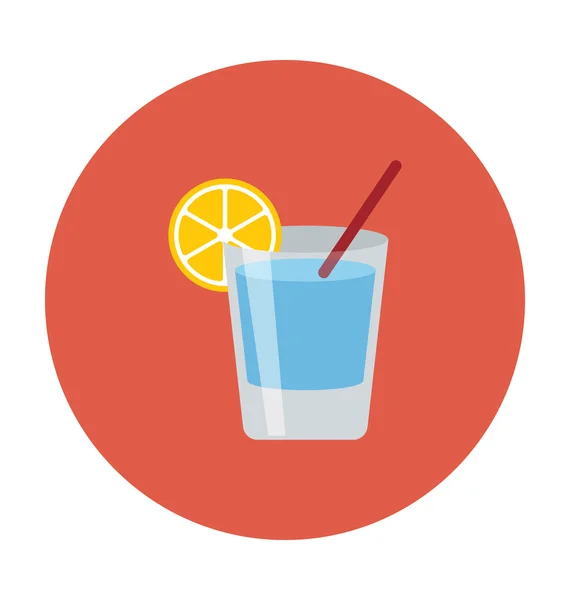 Lemonade Colored Vector Icon — Stock Vector