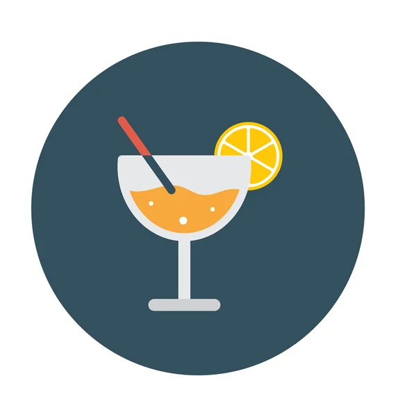 Cocktail colorido vetor ícone — Vetor de Stock